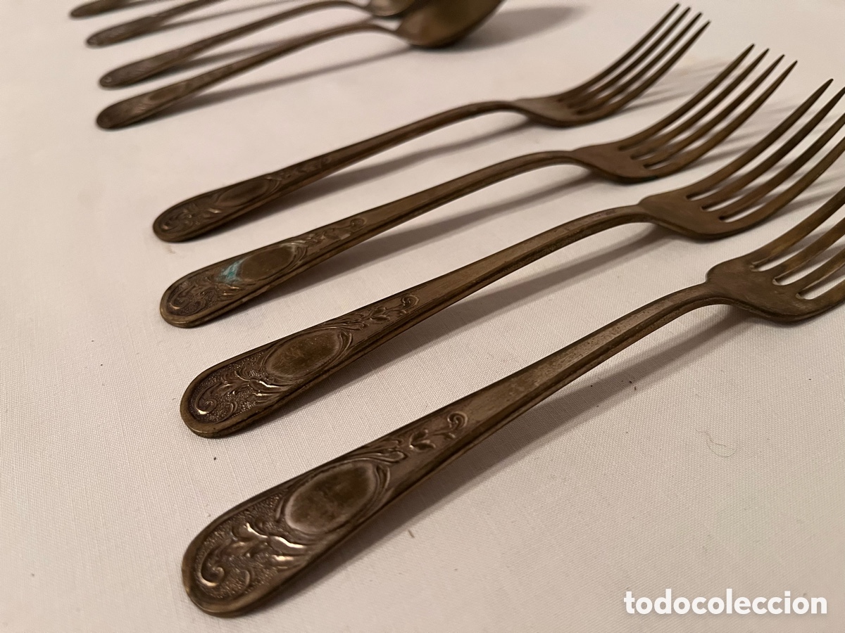 Antig&uuml;edades: Cubiertos de Alpaca Plateados - Foto 2