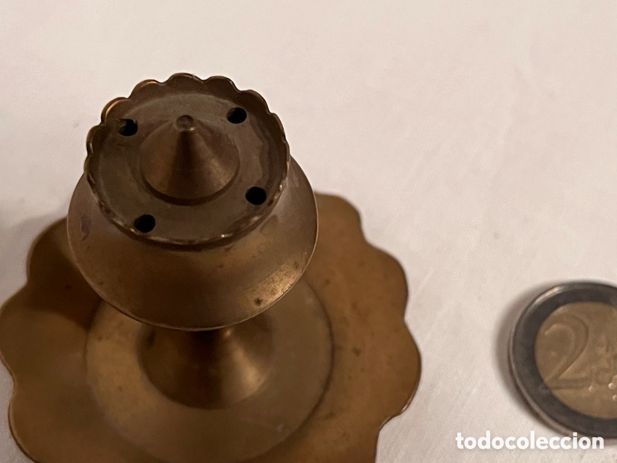 Antig&uuml;edades: Lampara de aceite en bronce - Foto 5