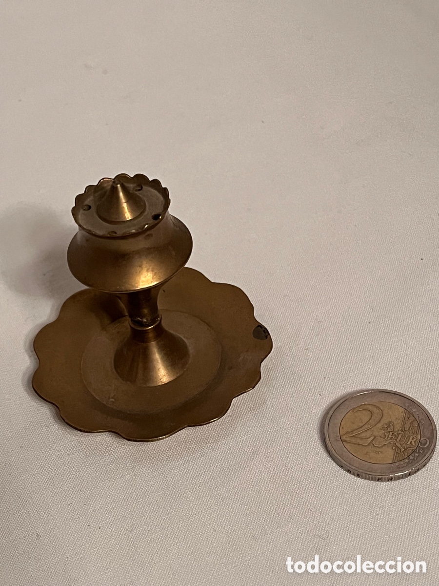 Antig&uuml;edades: Lampara de aceite en bronce - Foto 1
