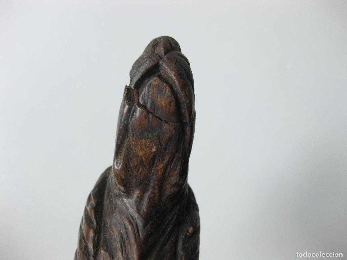 Antig&uuml;edades: ANTIGUO MANGO DE BAST&Oacute;N CON FORMA DE CABEZA DE PERRO TALLADA EN MADERA - Foto 6