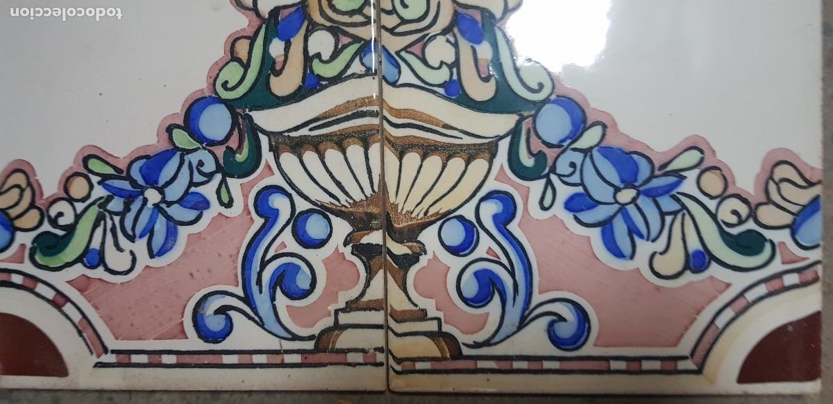 Antig&uuml;edades: DOS AZULEJOS DECORATIVOS - Foto 2