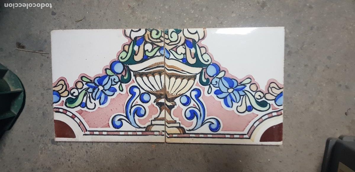 Antig&uuml;edades: DOS AZULEJOS DECORATIVOS - Foto 6