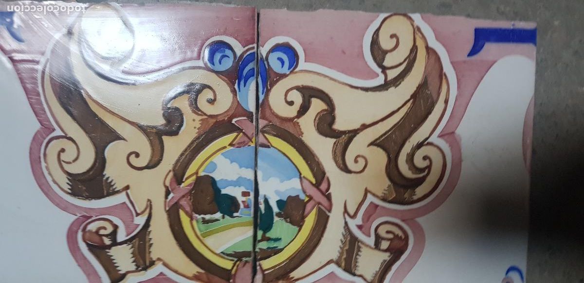 Antig&uuml;edades: DOS AZULEJO DECORATIVOS ESPA&Ntilde;A - Foto 7