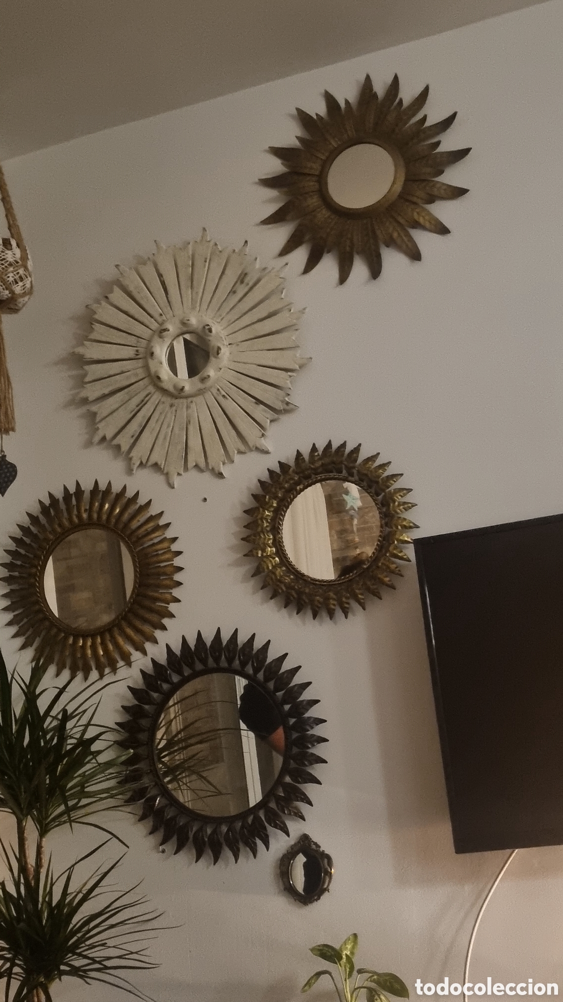 Antig&uuml;edades: Espejo sol modera an̈os 40-50 - Foto 6