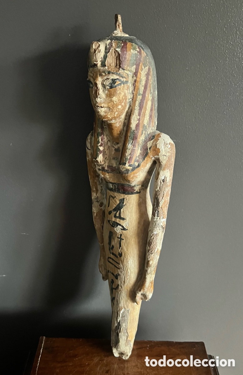 Antig&uuml;edades: Estatuilla de cortesana , madera estucado - Foto 4