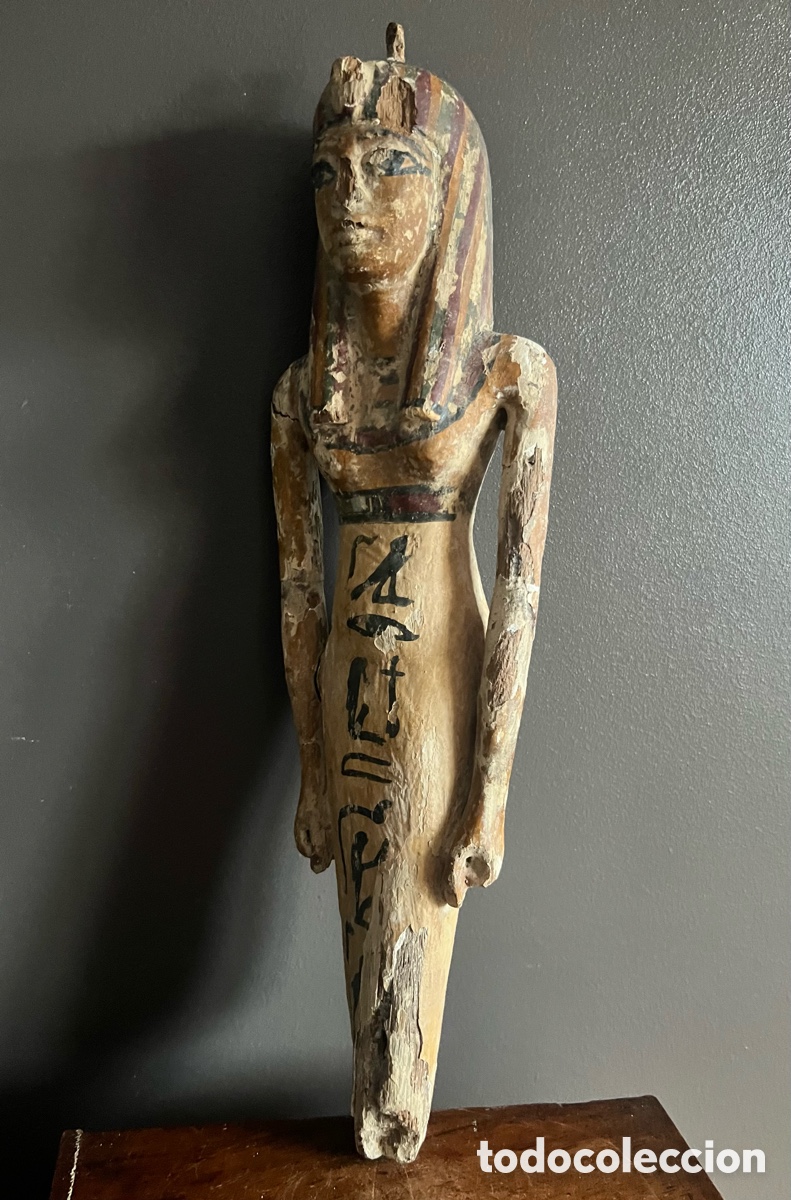 Antig&uuml;edades: Estatuilla de cortesana , madera estucado - Foto 6