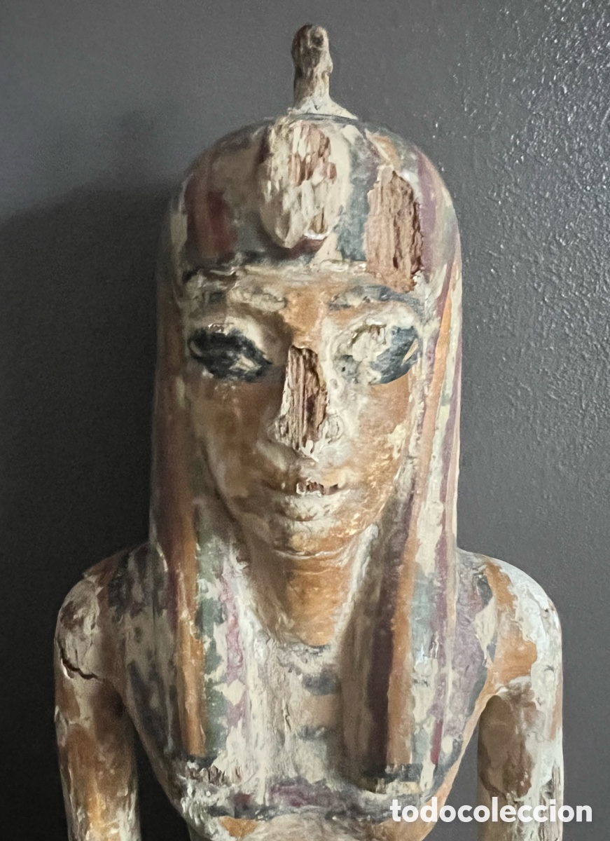 Antig&uuml;edades: Estatuilla de cortesana , madera estucado - Foto 7