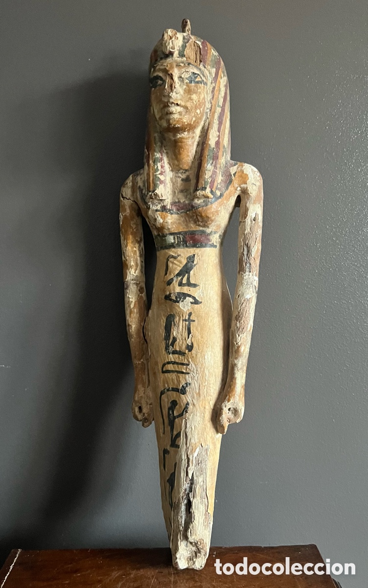 Antig&uuml;edades: Estatuilla de cortesana , madera estucado - Foto 8