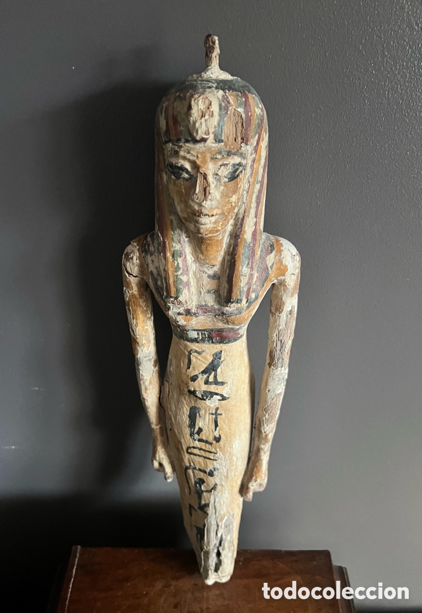Antig&uuml;edades: Estatuilla de cortesana , madera estucado - Foto 9
