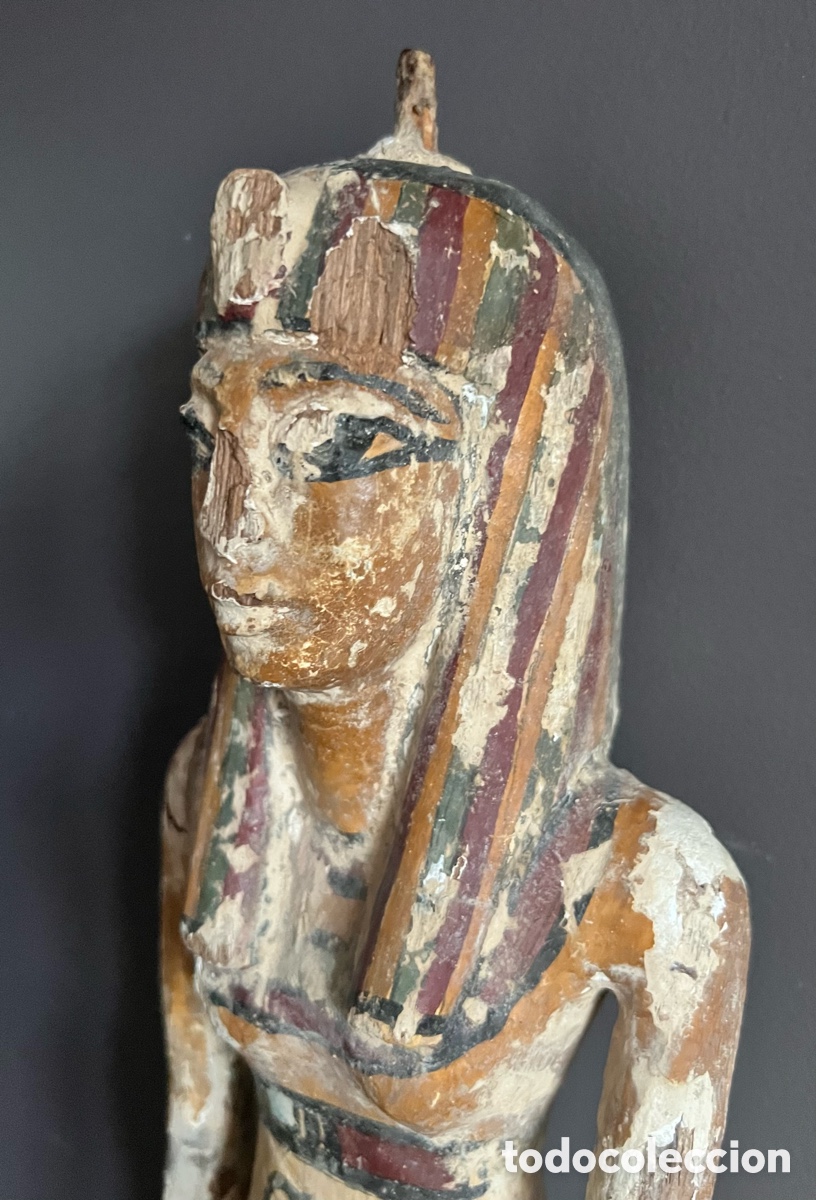 Antig&uuml;edades: Estatuilla de cortesana , madera estucado - Foto 1