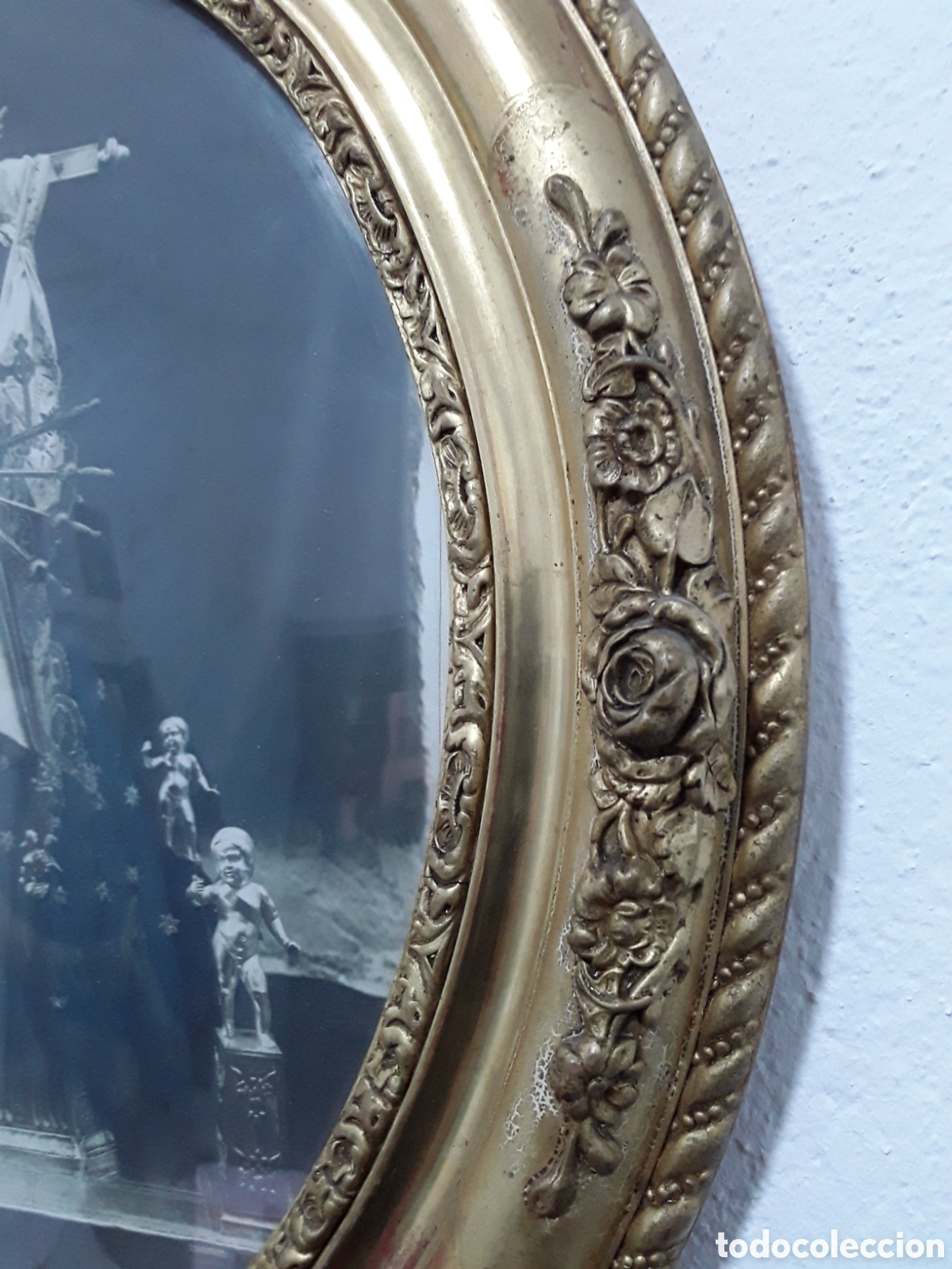 Antig&uuml;edades: Marco policromado con Virgen de las Angustias - Foto 3