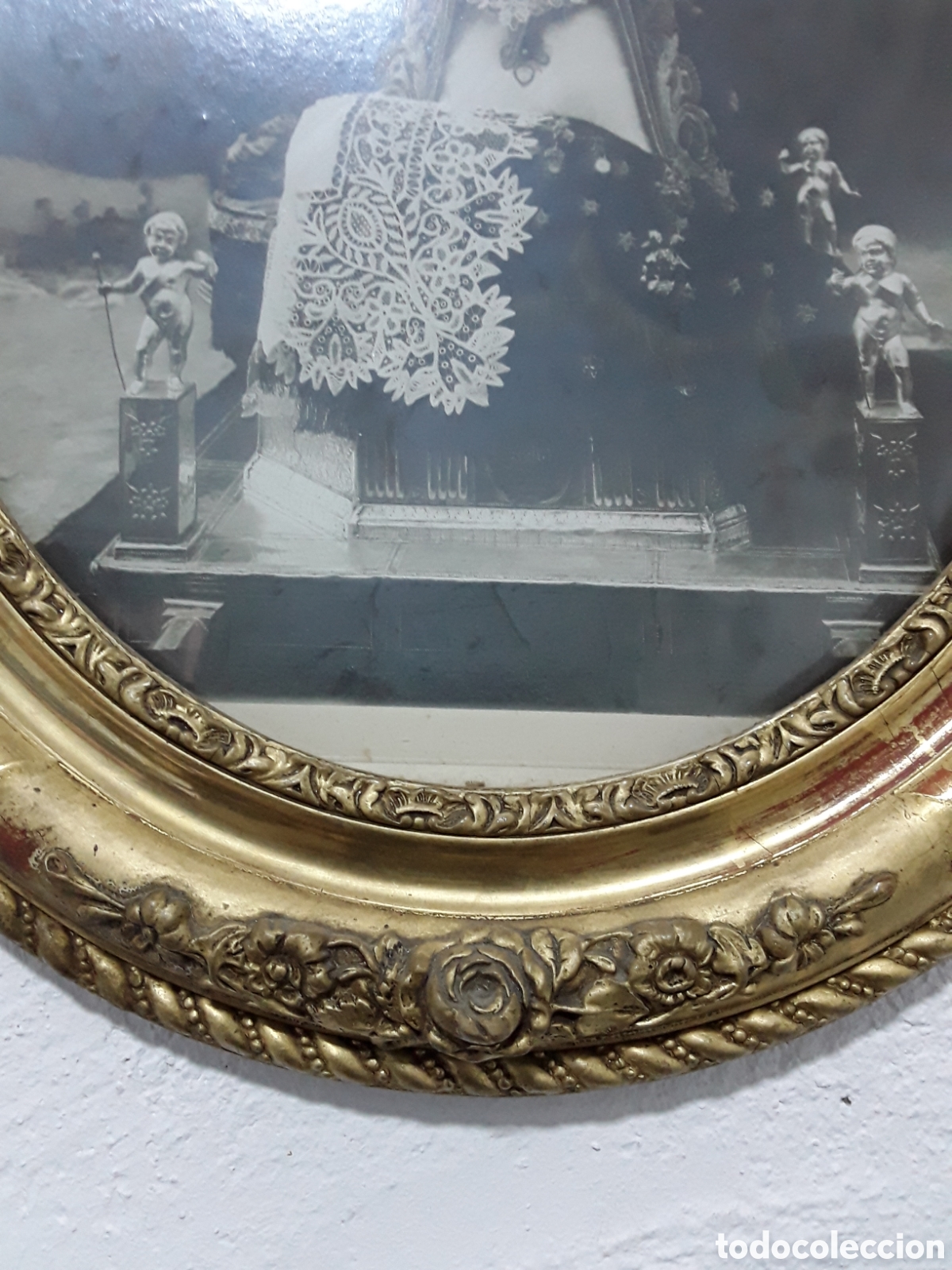 Antig&uuml;edades: Marco policromado con Virgen de las Angustias - Foto 4