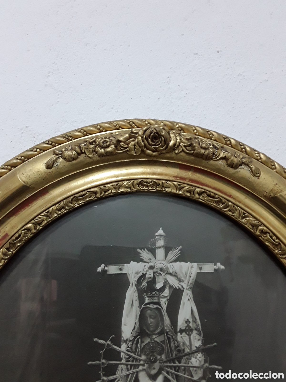 Antig&uuml;edades: Marco policromado con Virgen de las Angustias - Foto 6