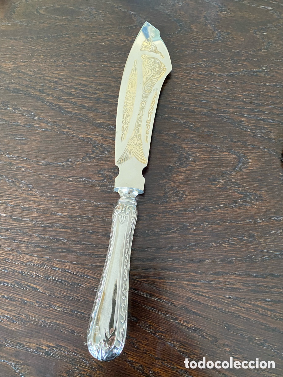 Antig&uuml;edades: Cubiertos de servir con mango de plata - Foto 9
