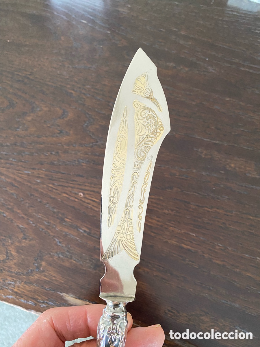 Antig&uuml;edades: Cubiertos de servir con mango de plata - Foto 16
