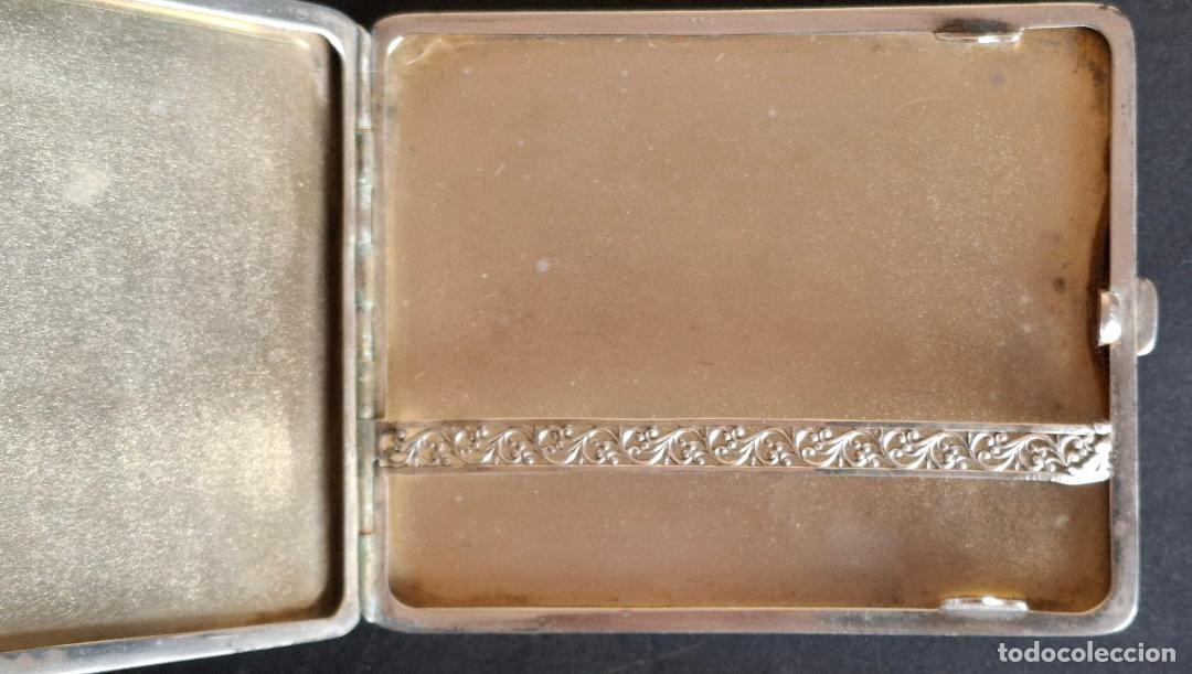 Antig&uuml;edades: (PLAN-250322)PITILLERA DE PLATA DEDICADA EN 1932 - Foto 5