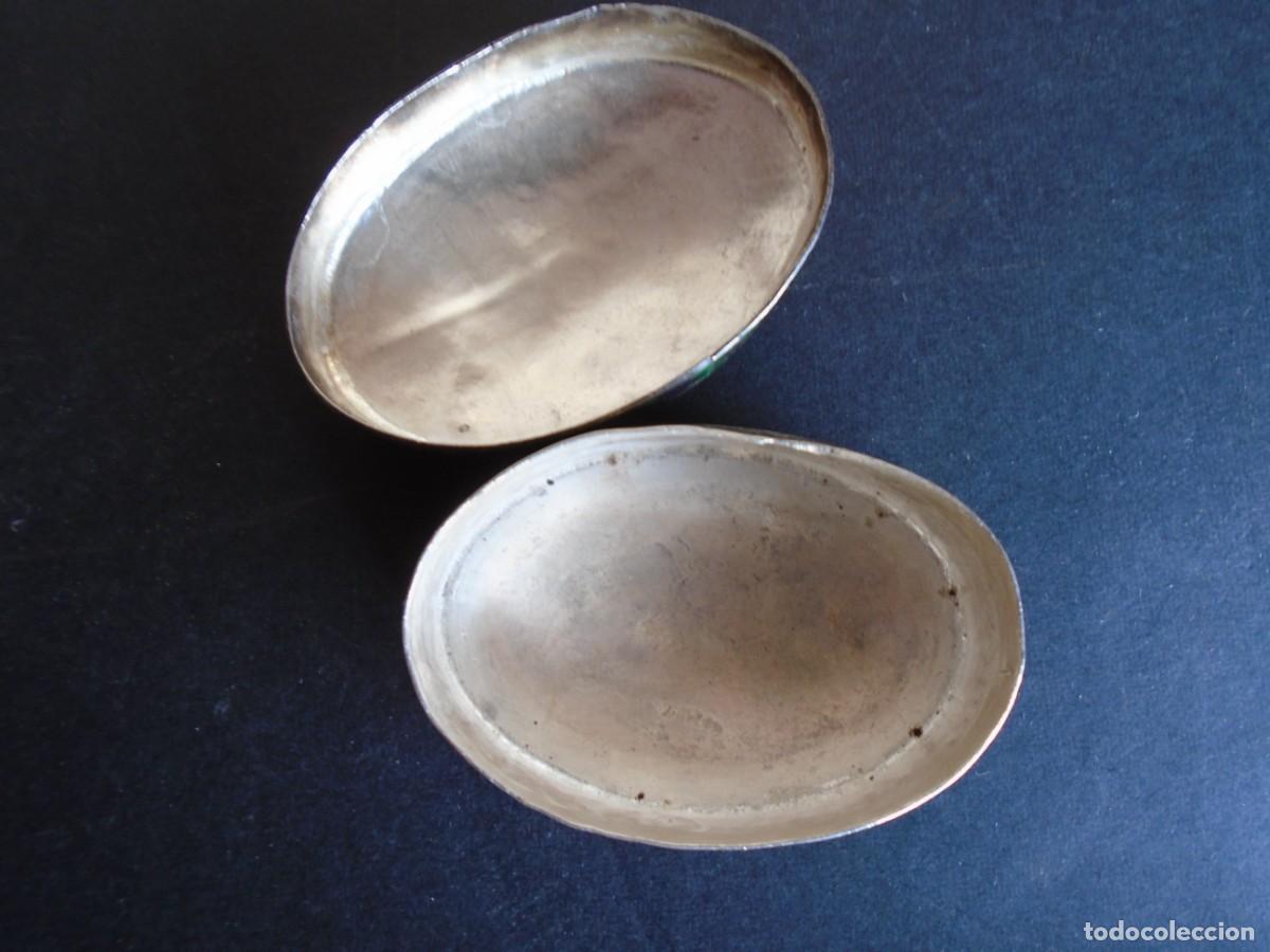 Antig&uuml;edades: (PLAN-250323)PASTILLERO DE PLATA CON ESMALTES - Foto 6