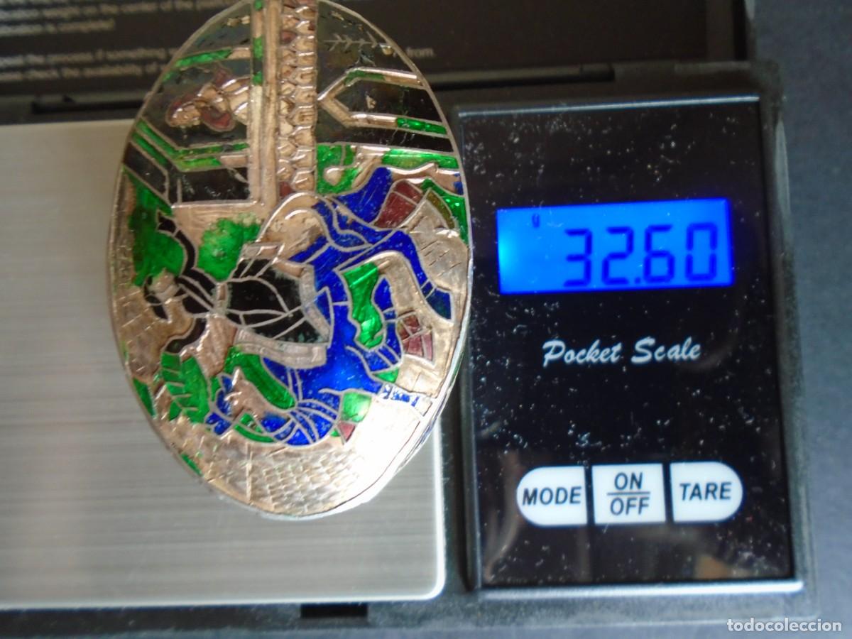 Antig&uuml;edades: (PLAN-250323)PASTILLERO DE PLATA CON ESMALTES - Foto 8