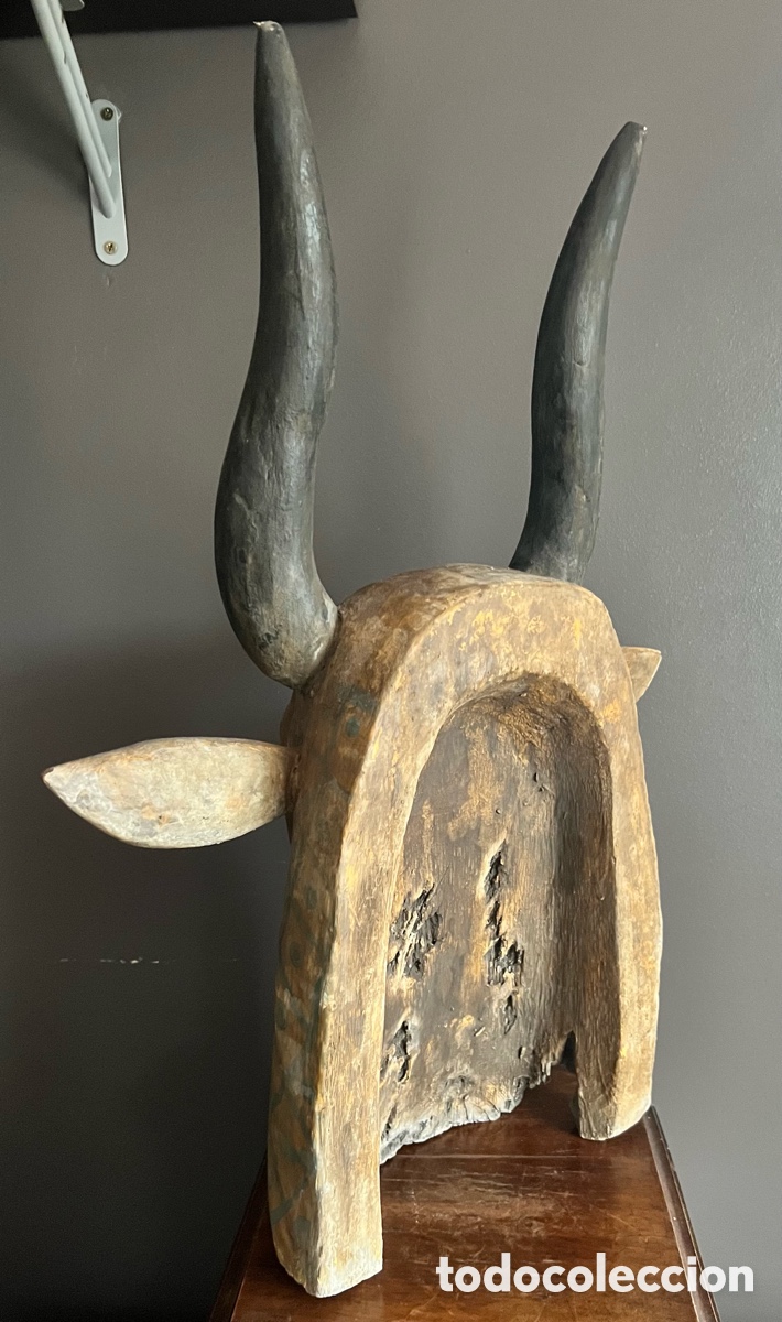 Antig&uuml;edades: Mascara de Sarc&oacute;fago representando a la diosa Hathor - Foto 4