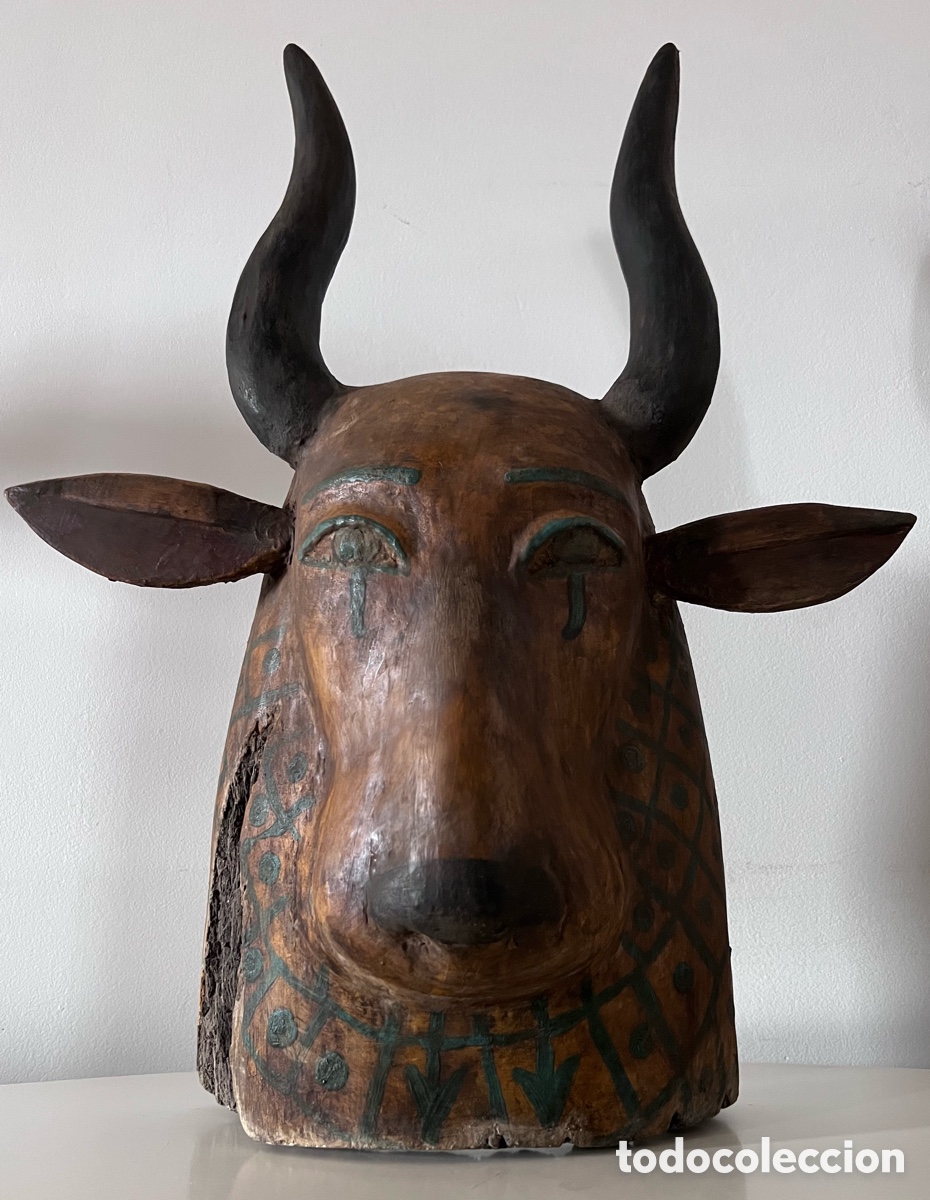 Antig&uuml;edades: Mascara de Sarc&oacute;fago representando a la diosa Hathor - Foto 10