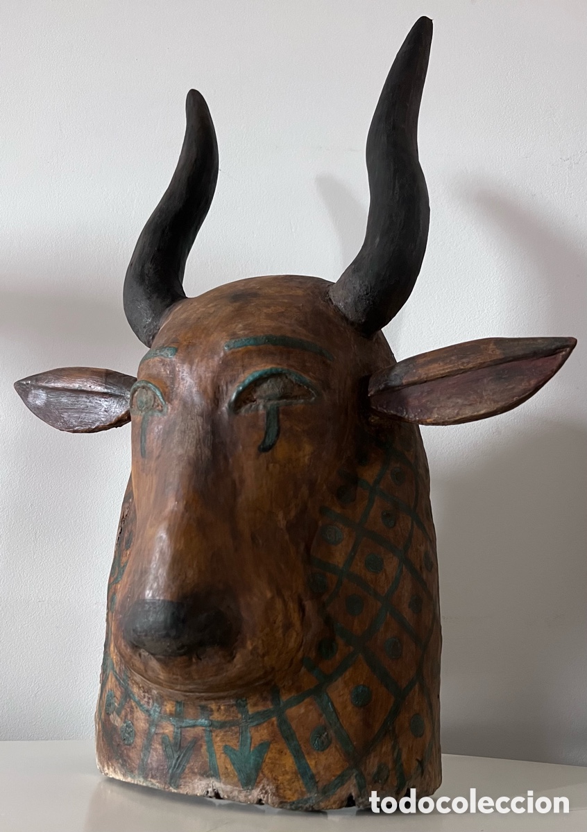 Antig&uuml;edades: Mascara de Sarc&oacute;fago representando a la diosa Hathor - Foto 11