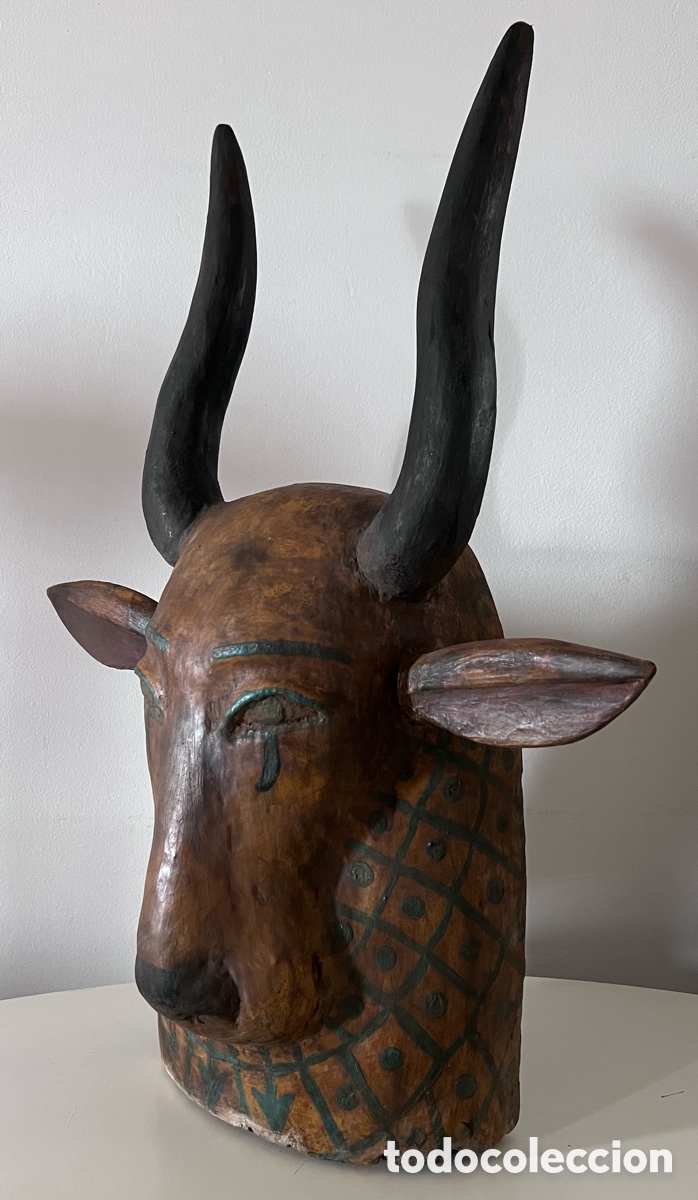 Antig&uuml;edades: Mascara de Sarc&oacute;fago representando a la diosa Hathor - Foto 12