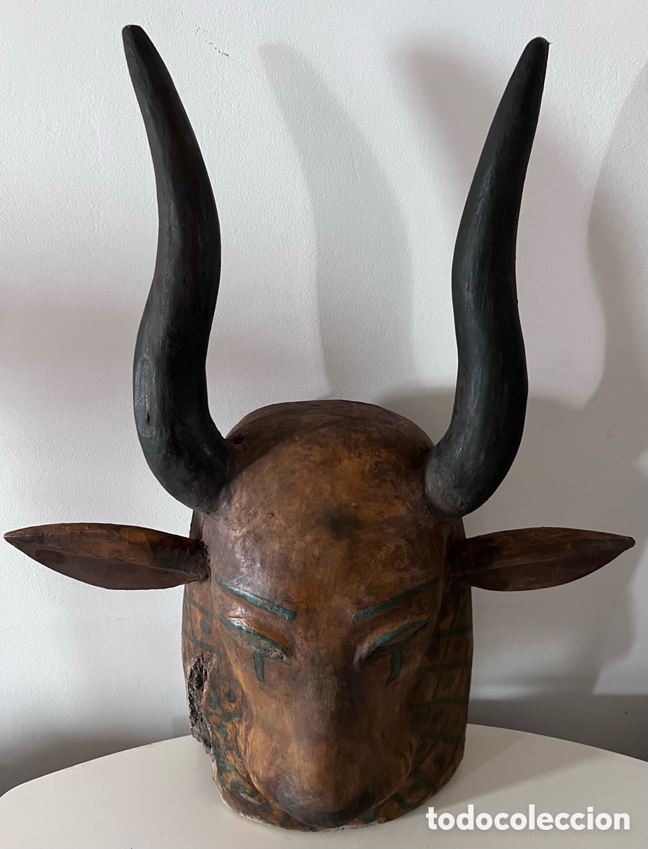 Antig&uuml;edades: Mascara de Sarc&oacute;fago representando a la diosa Hathor - Foto 13