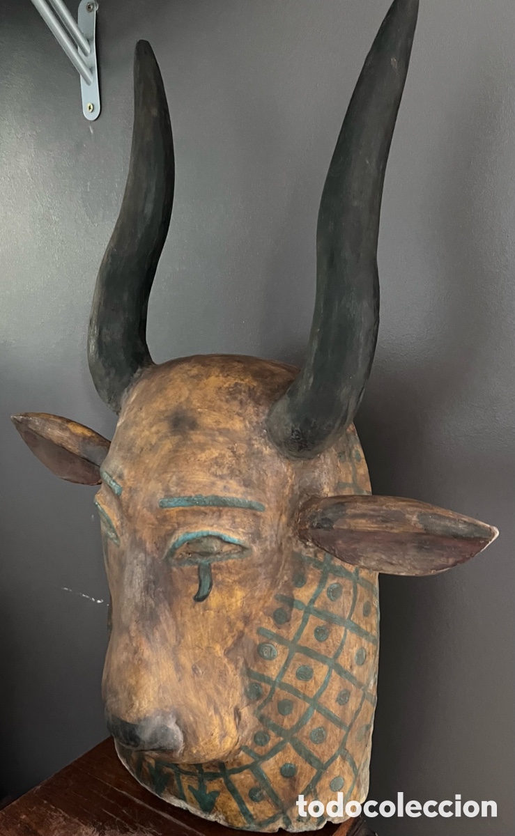 Antig&uuml;edades: Mascara de Sarc&oacute;fago representando a la diosa Hathor - Foto 14
