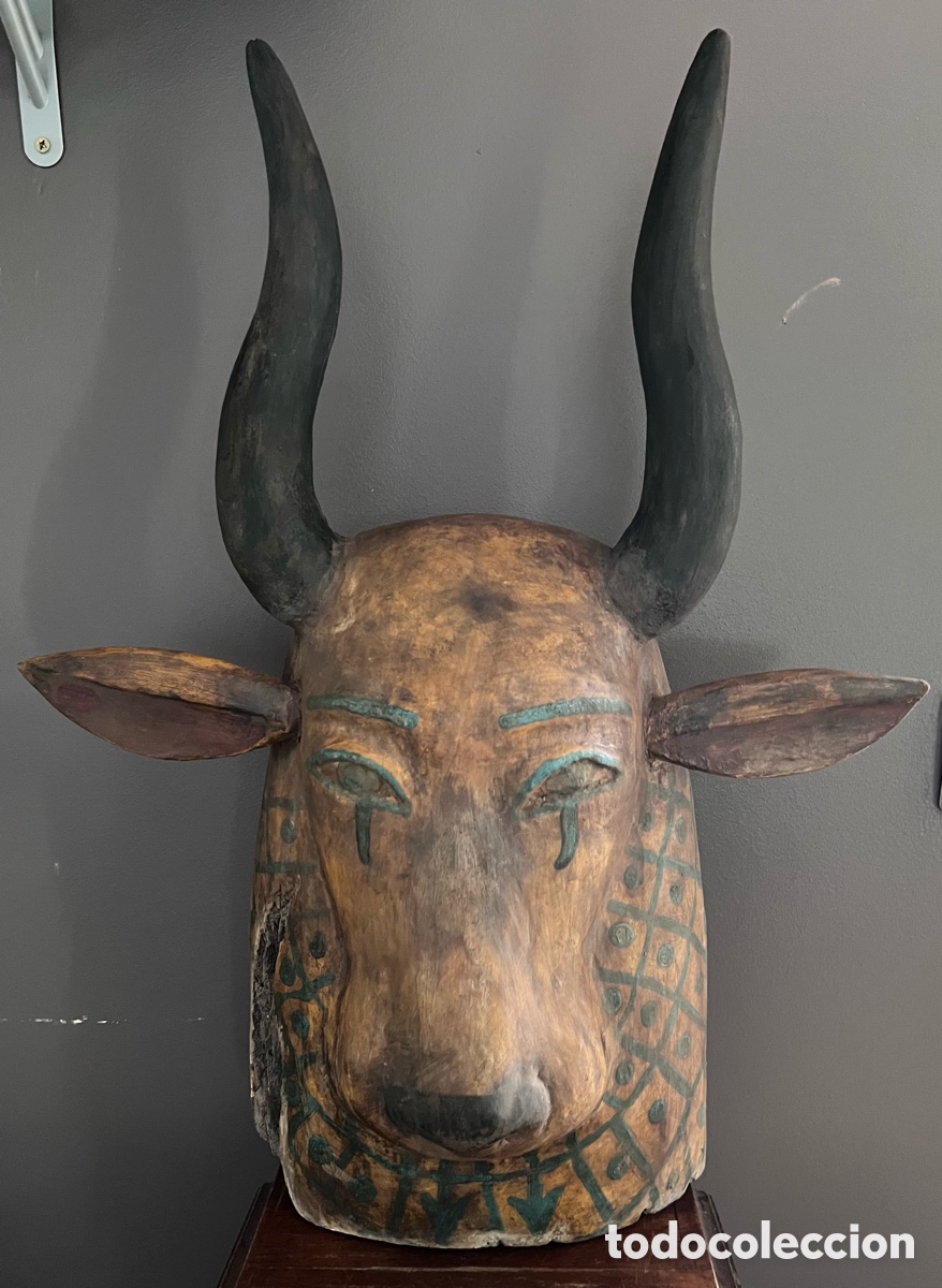 Antig&uuml;edades: Mascara de Sarc&oacute;fago representando a la diosa Hathor - Foto 15