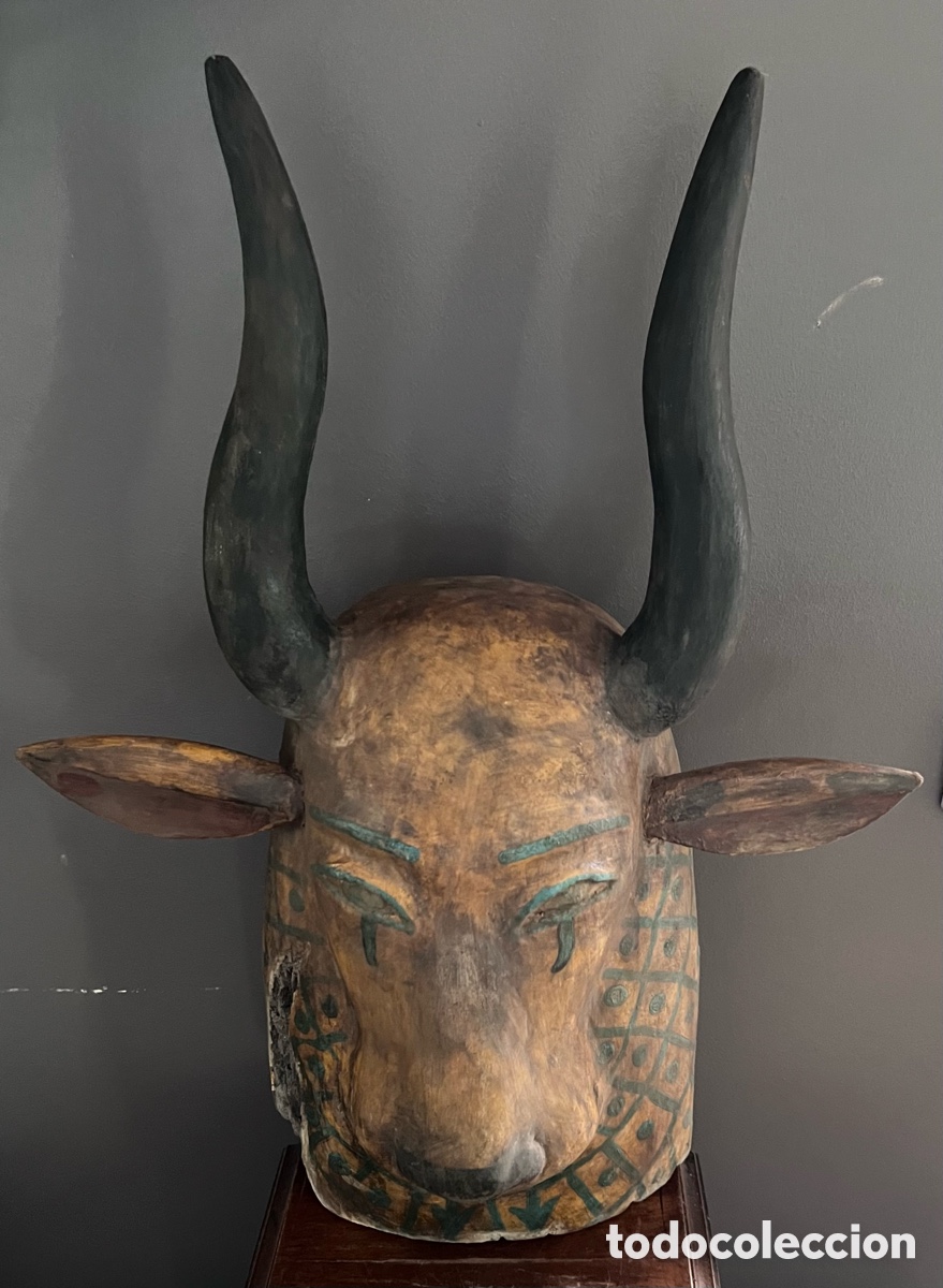 Antig&uuml;edades: Mascara de Sarc&oacute;fago representando a la diosa Hathor - Foto 16