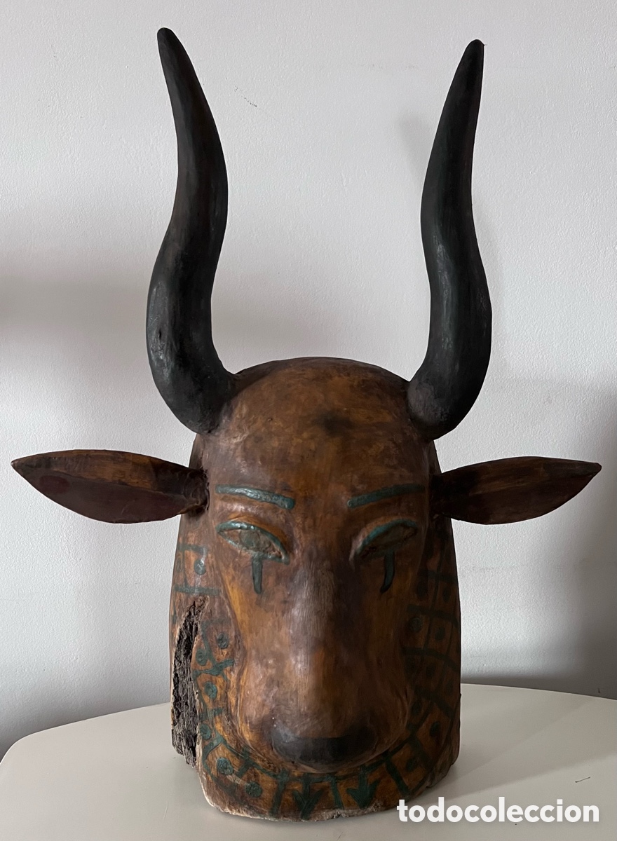 Antig&uuml;edades: Mascara de Sarc&oacute;fago representando a la diosa Hathor - Foto 20