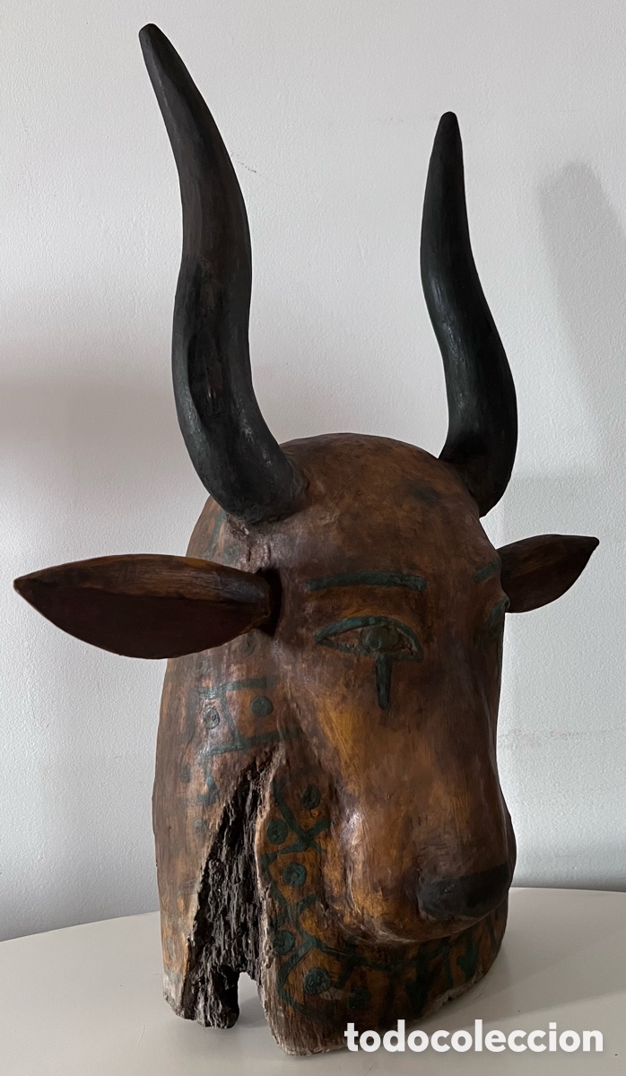 Antig&uuml;edades: Mascara de Sarc&oacute;fago representando a la diosa Hathor - Foto 21