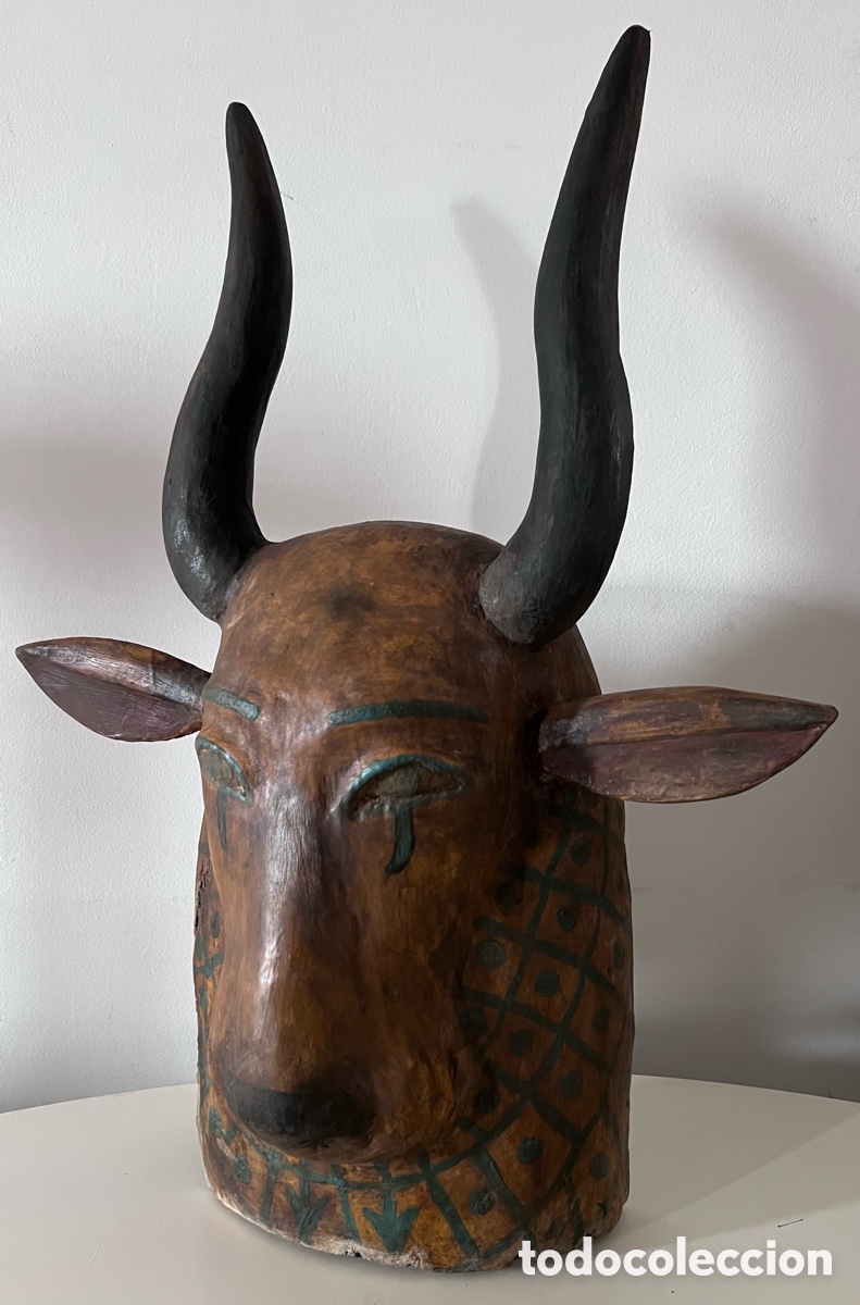 Antig&uuml;edades: Mascara de Sarc&oacute;fago representando a la diosa Hathor - Foto 22
