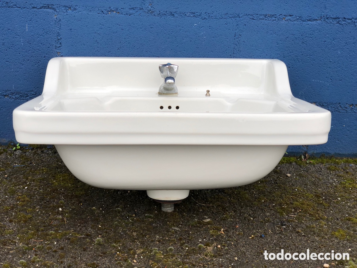Antig&uuml;edades: ANTIGUO LAVABO ROCA CON GRIFO - Foto 4