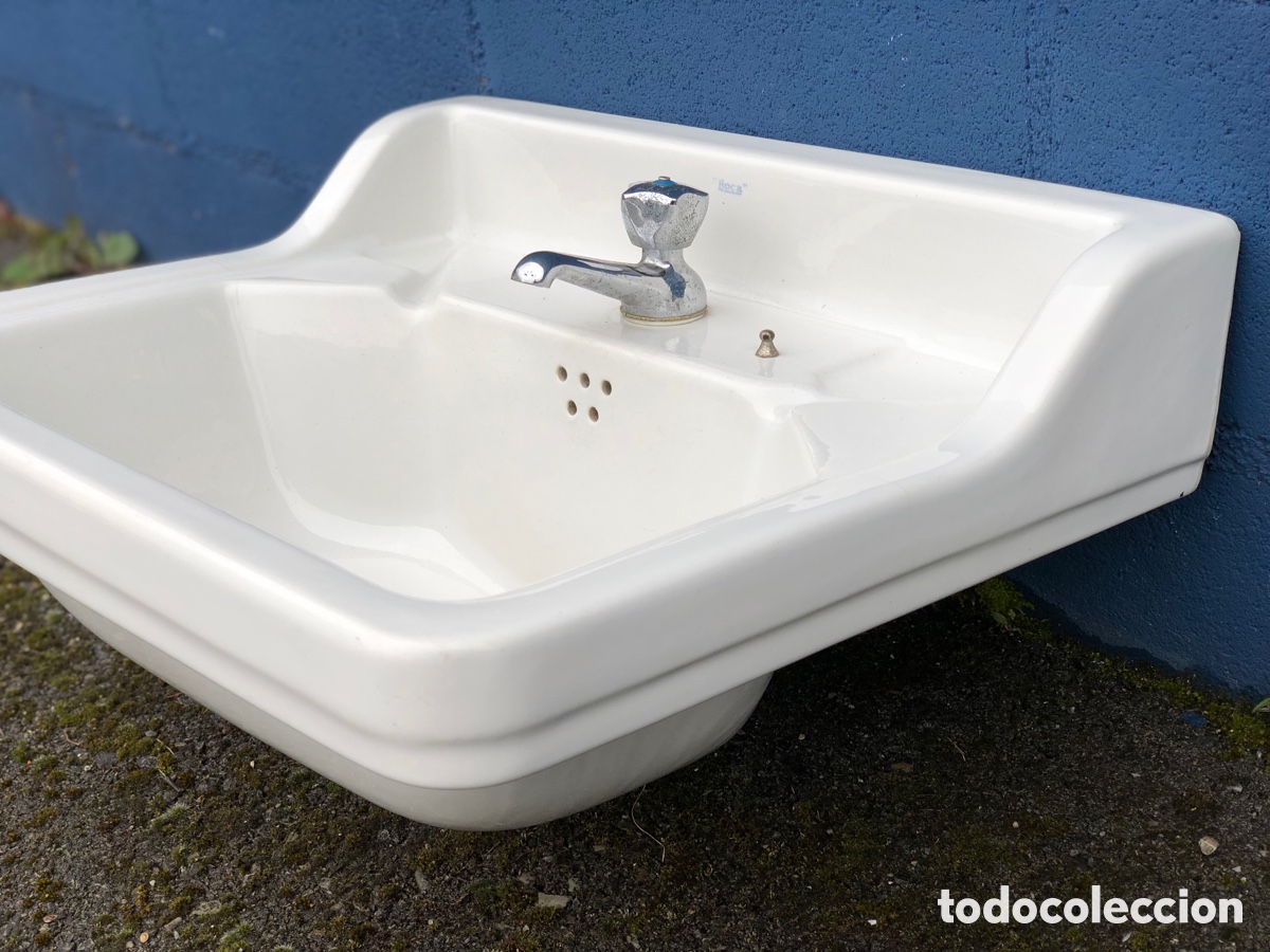 Antig&uuml;edades: ANTIGUO LAVABO ROCA CON GRIFO - Foto 1