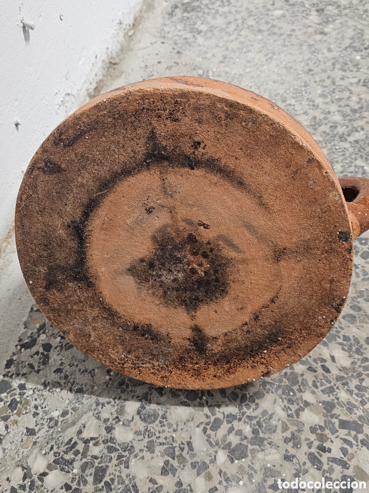 Antig&uuml;edades: Fant&aacute;stica olla de barro vidriada, con tapadora. - Foto 6