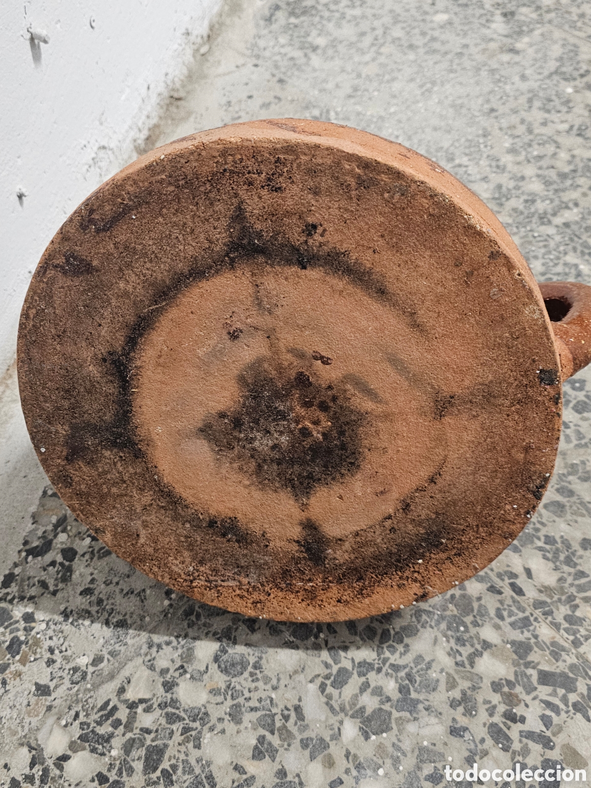 Antig&uuml;edades: Fant&aacute;stica olla de barro vidriada, con tapadora. - Foto 7