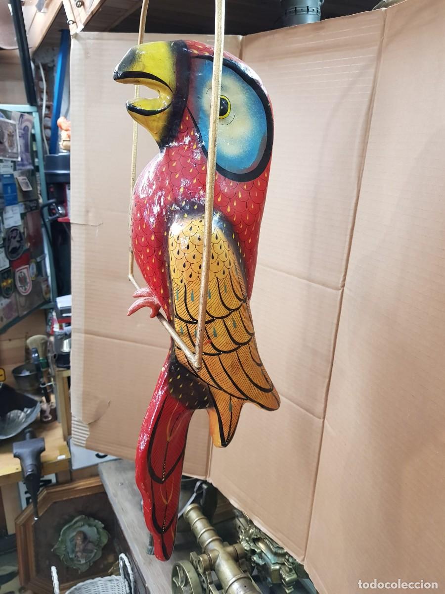 Antig&uuml;edades: ANTIGUO LORO EN PAPEL MACHE - Foto 3