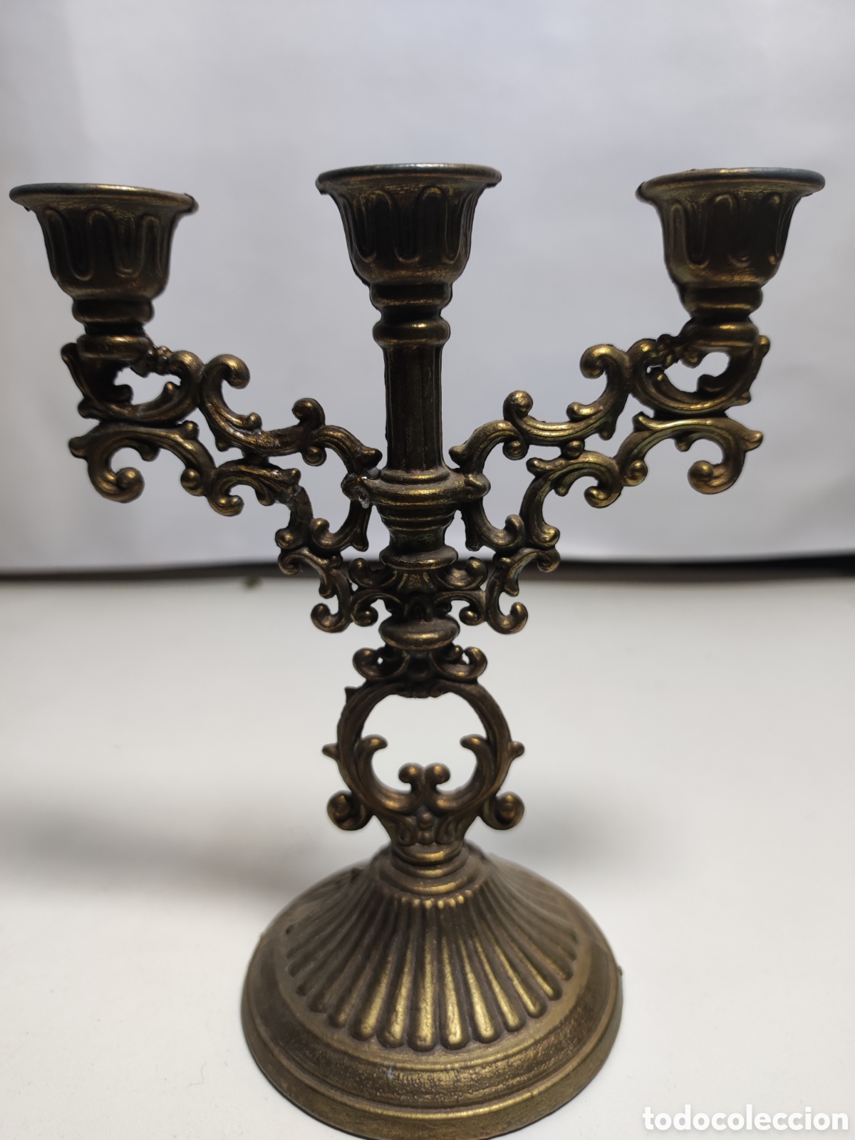 Antig&uuml;edades: Candelabros pareja peque&ntilde;os - Foto 4