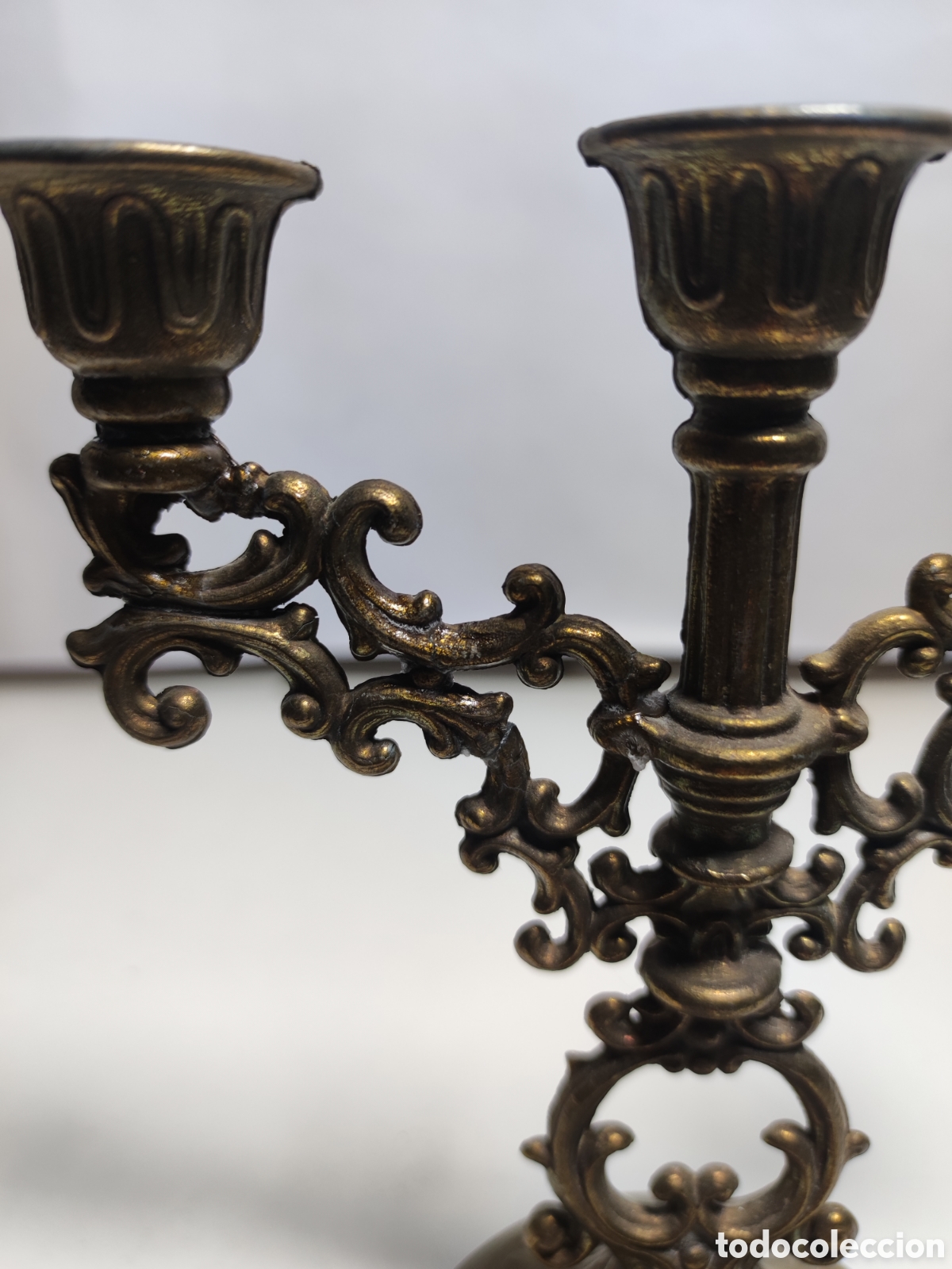 Antig&uuml;edades: Candelabros pareja peque&ntilde;os - Foto 5