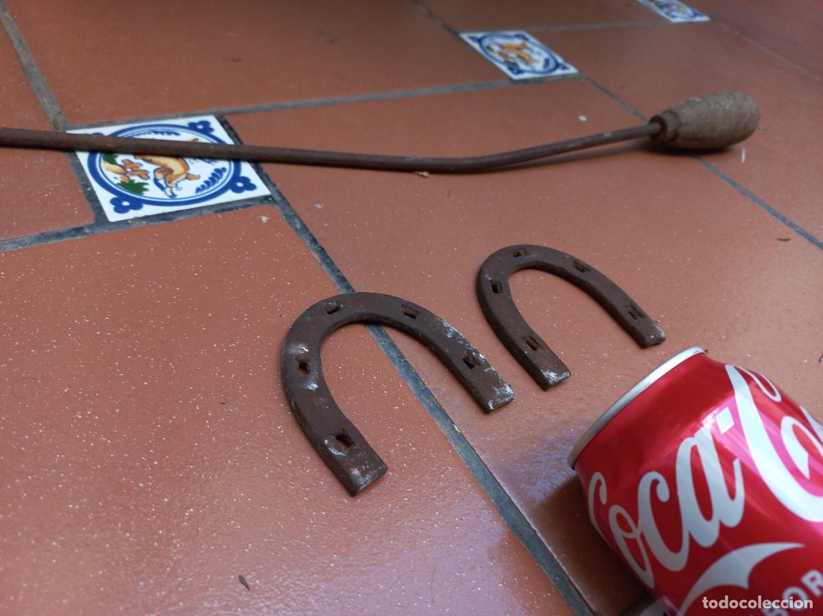 Antig&uuml;edades: 2 herraduras de forja - 7cm - Foto 2