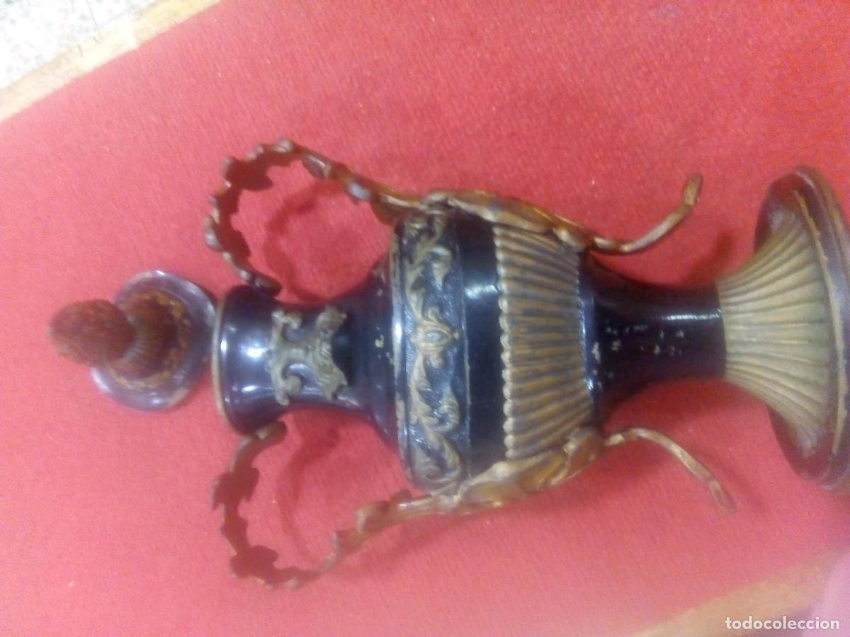 Antig&uuml;edades: JARR&Oacute;N HIERRO Y BRONCE ESMALTADO - Foto 4