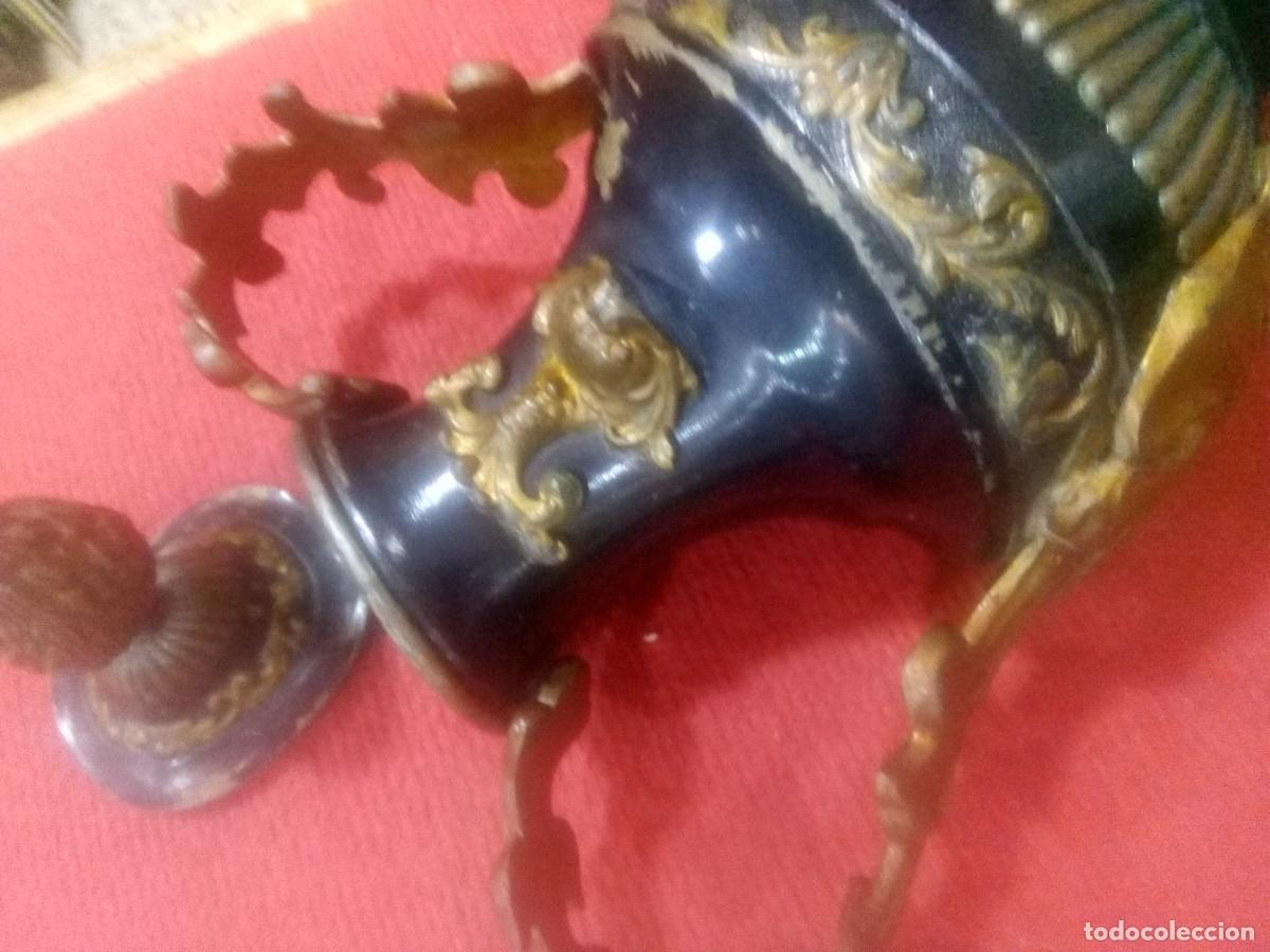 Antig&uuml;edades: JARR&Oacute;N HIERRO Y BRONCE ESMALTADO - Foto 6