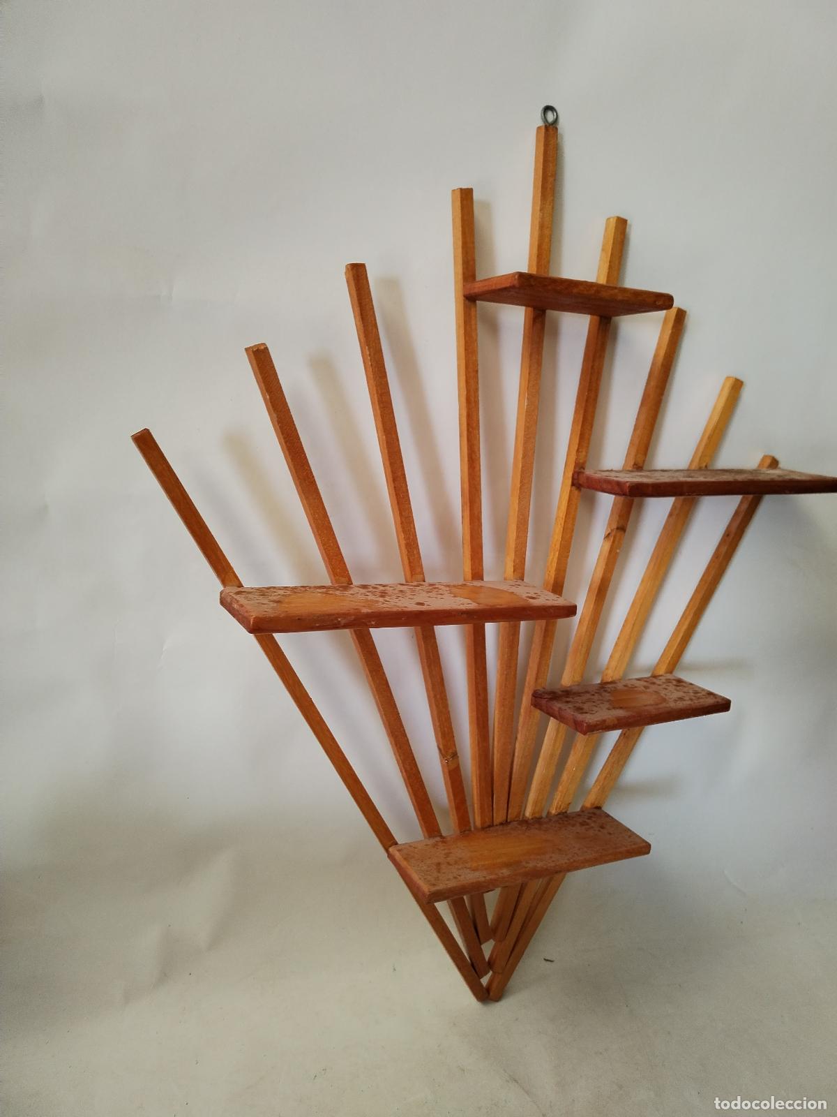 Antig&uuml;edades: estante repisa vintage de madera - Foto 2