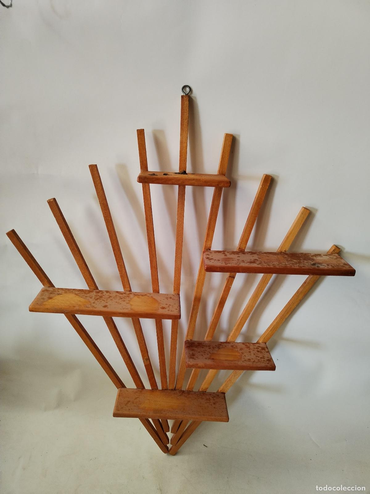 Antig&uuml;edades: estante repisa vintage de madera - Foto 3