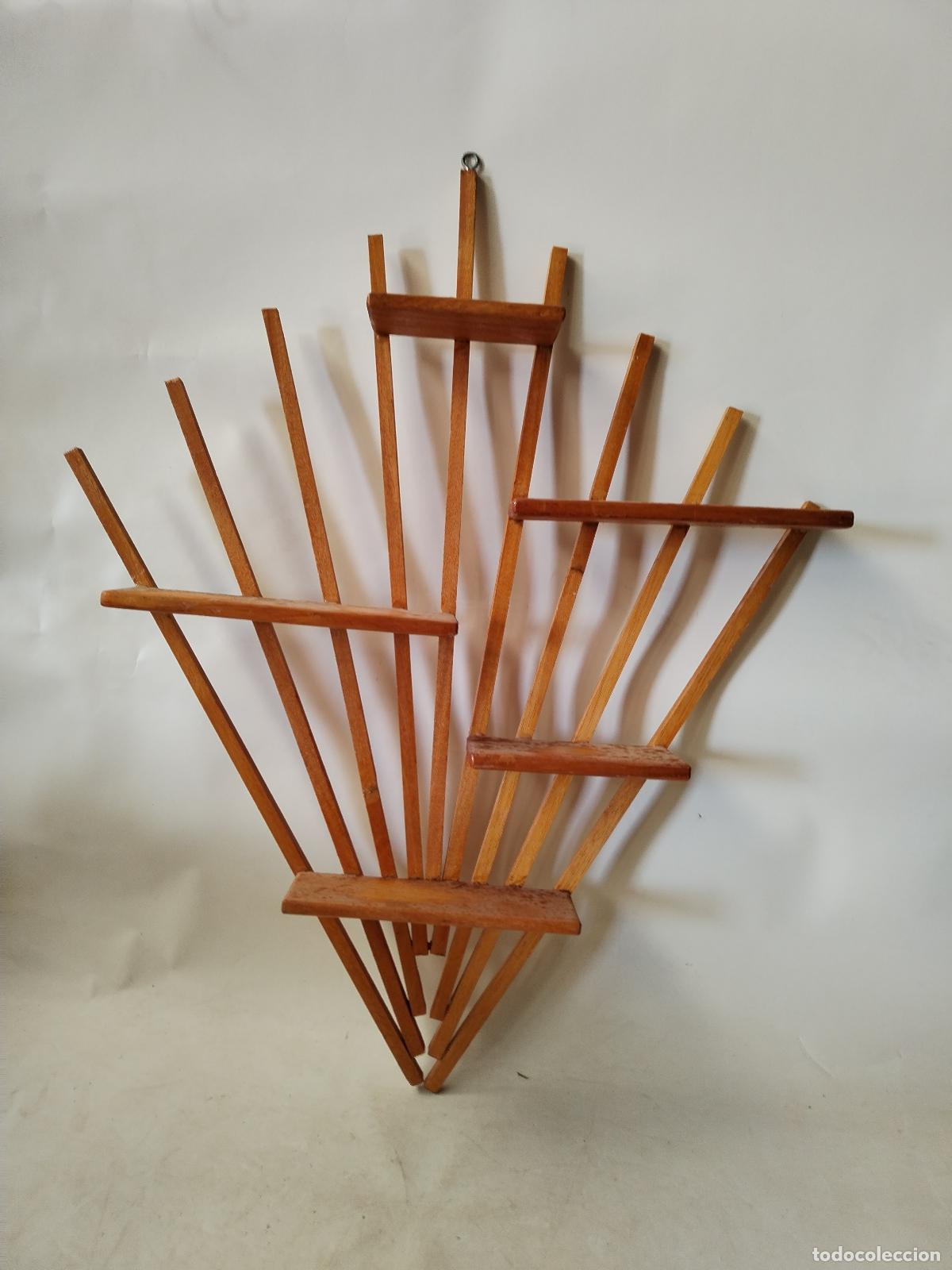 Antig&uuml;edades: estante repisa vintage de madera - Foto 4