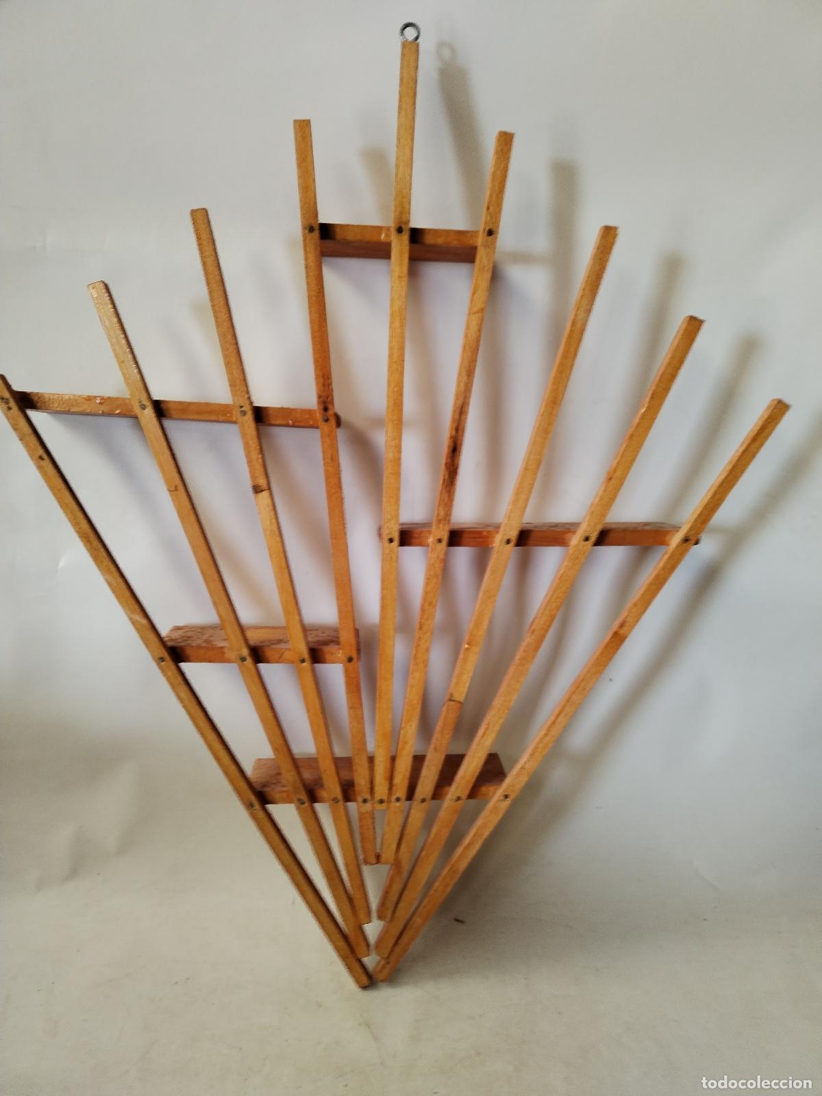 Antig&uuml;edades: estante repisa vintage de madera - Foto 5