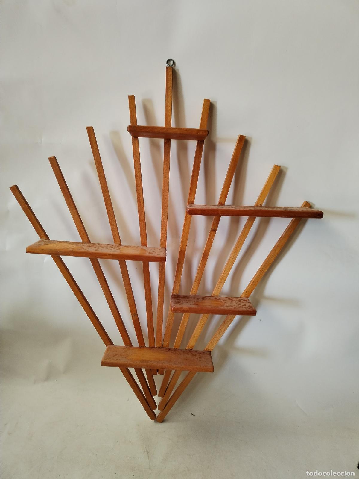 Antig&uuml;edades: estante repisa vintage de madera - Foto 1