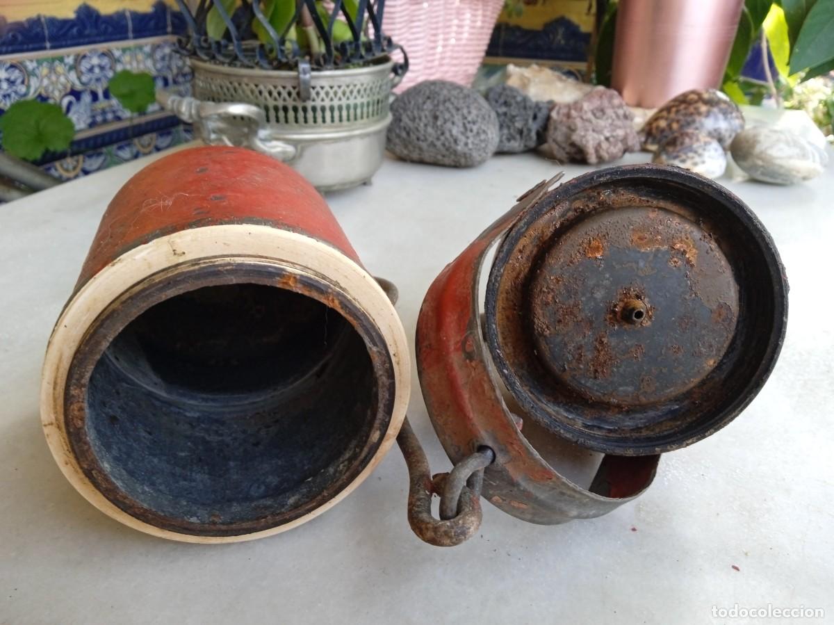 Antig&uuml;edades: L&aacute;mpara antigua de carburo - Foto 3
