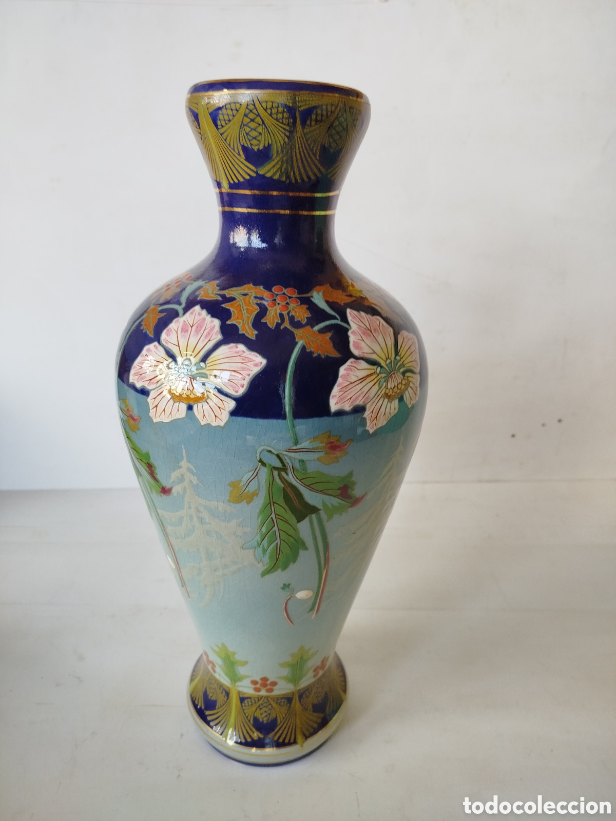 Antig&uuml;edades: JARRON ART NOUVEAU BOCH FRERES KERAMIS. PROBABLE DISE&Ntilde;O DE E. DIFFLOTH BELGICA PRINCIPIOS DEL S.XX